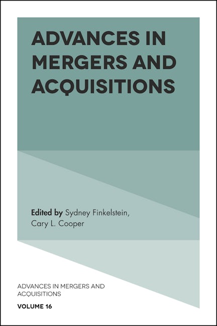 Book cover image for Advances in Mergers and Acquisitions ISBN: 9781787146938