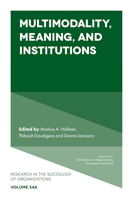 Book cover image for Multimodality, Meaning, and Institutions ISBN: 9781787433304