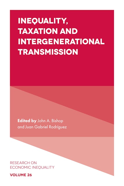 Book cover image for Inequality, Taxation, and Intergenerational Transmission ISBN: 9781787564589