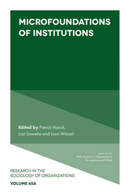 Book cover image for Microfoundations of Institutions ISBN: 9781787691247