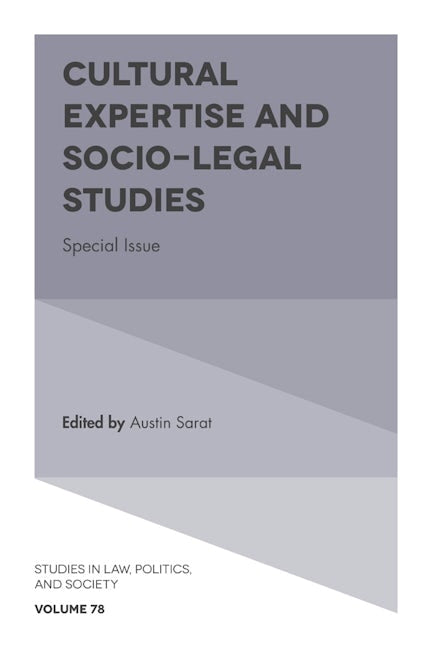 Book cover image for Cultural Expertise and Socio-Legal Studies ISBN: 9781787695160