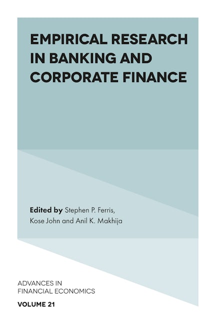 Book cover image for Empirical Research in Banking and Corporate Finance ISBN: 9781789733983