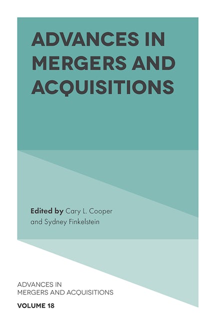 Book cover image for Advances in Mergers and Acquisitions ISBN: 9781789736007