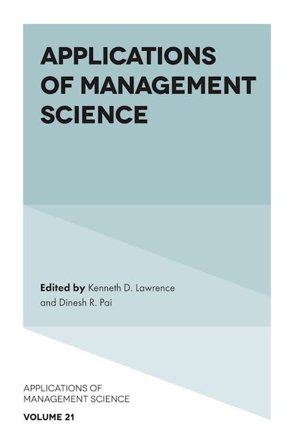 Book cover image for Applications of Management Science ISBN: 9781800715523