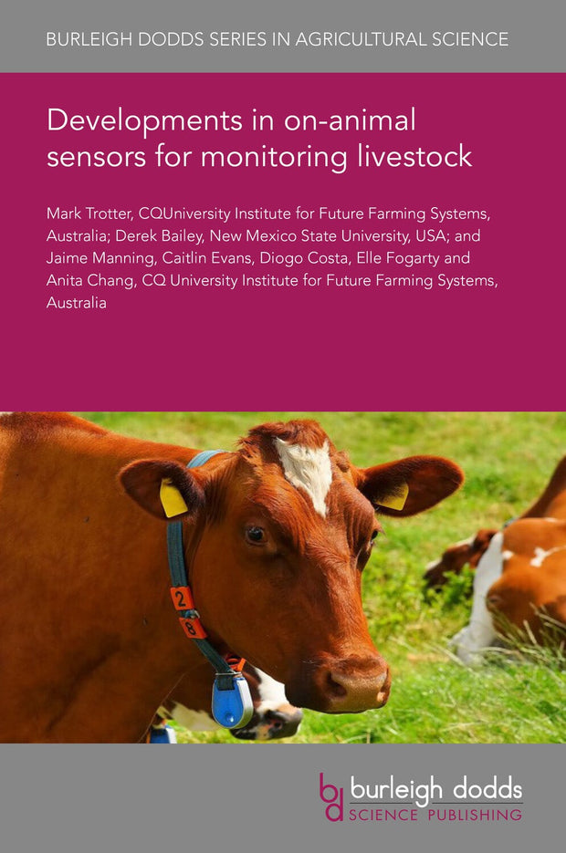 Cover image for Developments in on-animal sensors for monitoring livestock, isbn: 9781801465113