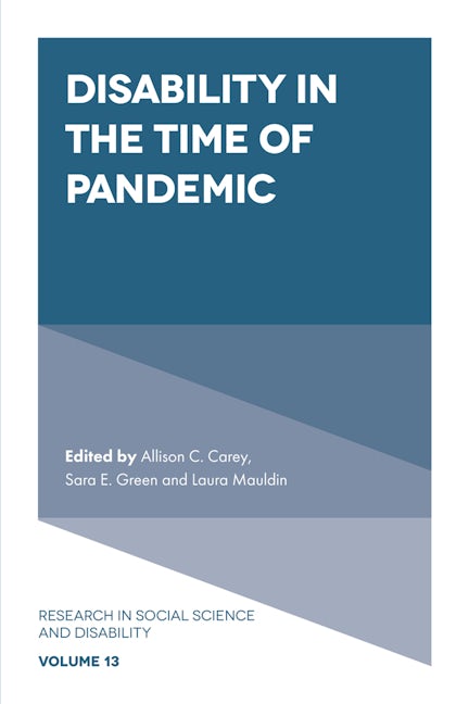 Book cover image for Disability in the Time of Pandemic ISBN: 9781802621402