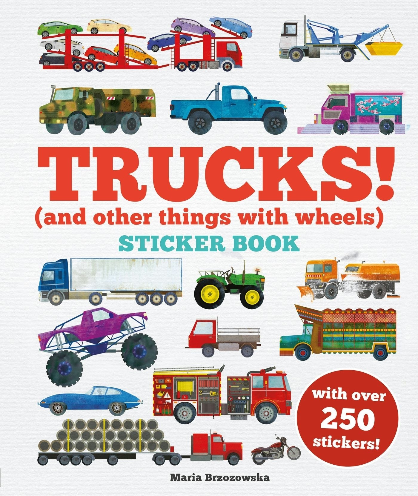 Book cover image for Trucks! Sticker Book ISBN: 9781804537879