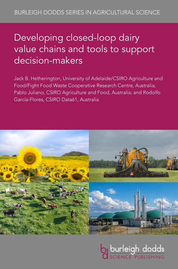 Cover image for Developing closed-loop dairy value chains and tools to support decision-makers, isbn: 9781835450239