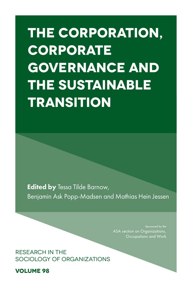 Book cover image for The Corporation, Corporate Governance and the Sustainable Transition ISBN: 9781836089650