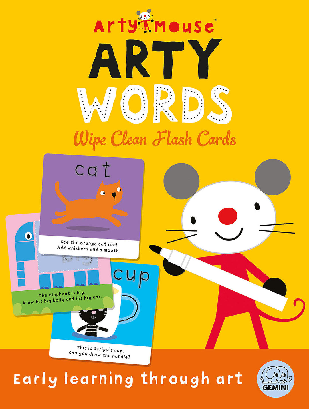 Cover image for Arty Mouse Words Wipe Clean Flash Cards ISBN 9781836160311