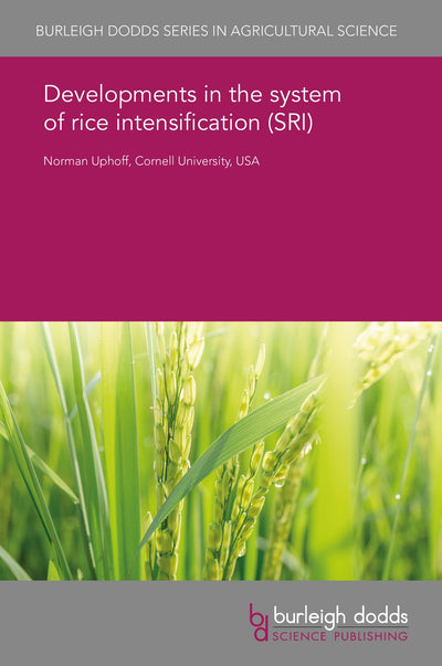 Cover image for Developments in the system of rice intensification (SRI), isbn: 9781838792510