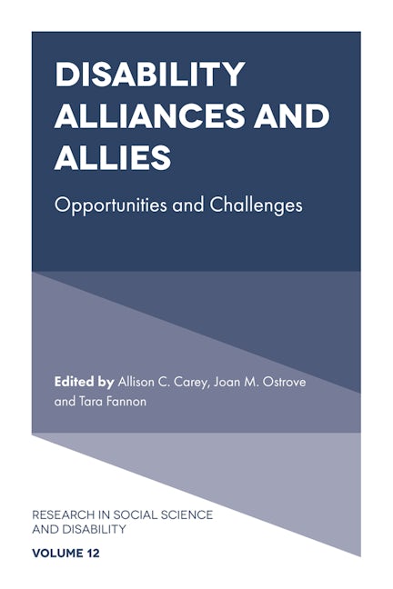 Book cover image for Disability Alliances and Allies ISBN: 9781839093227