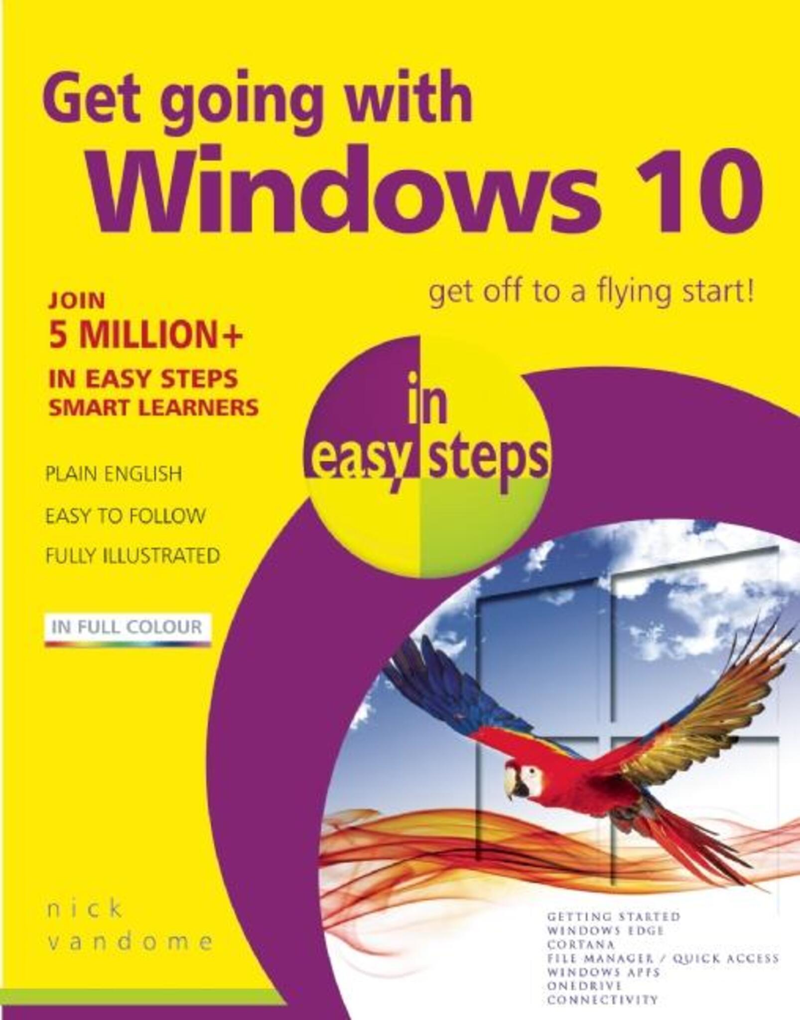 Cover image for Get Going with Windows 10 in easy steps ISBN 9781840786842