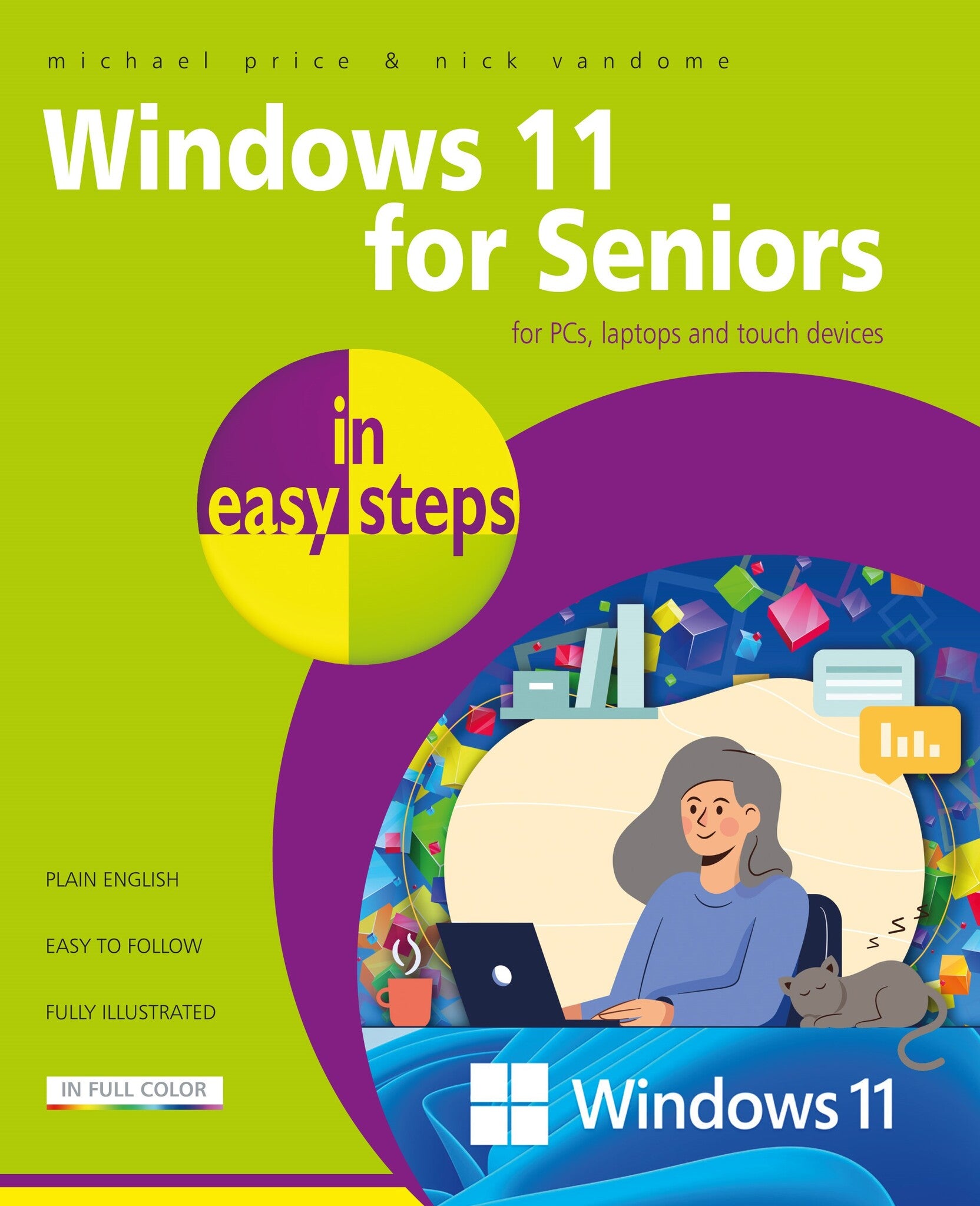 Cover image for Windows 11 for Seniors in easy steps ISBN 9781840789331