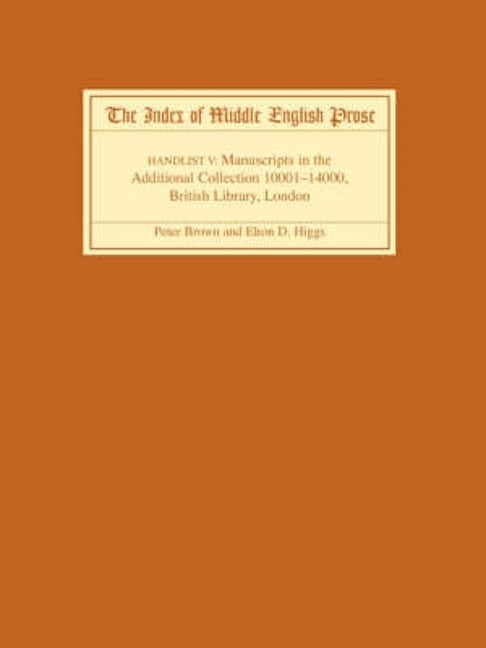Book cover image for The Index of Middle English Prose Handlist V ISBN: 9781843841456