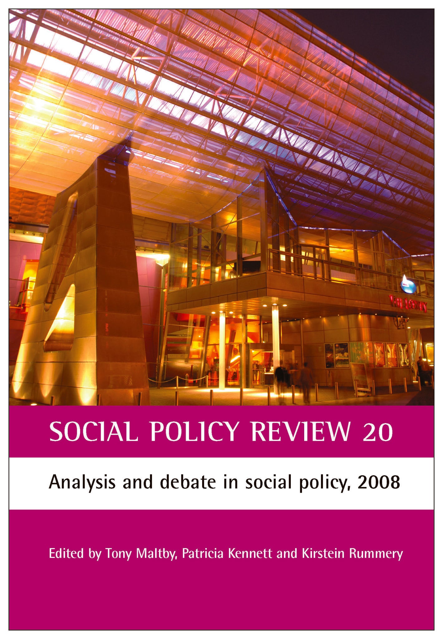 Cover image for Social Policy Review 20 ISBN 9781847420763