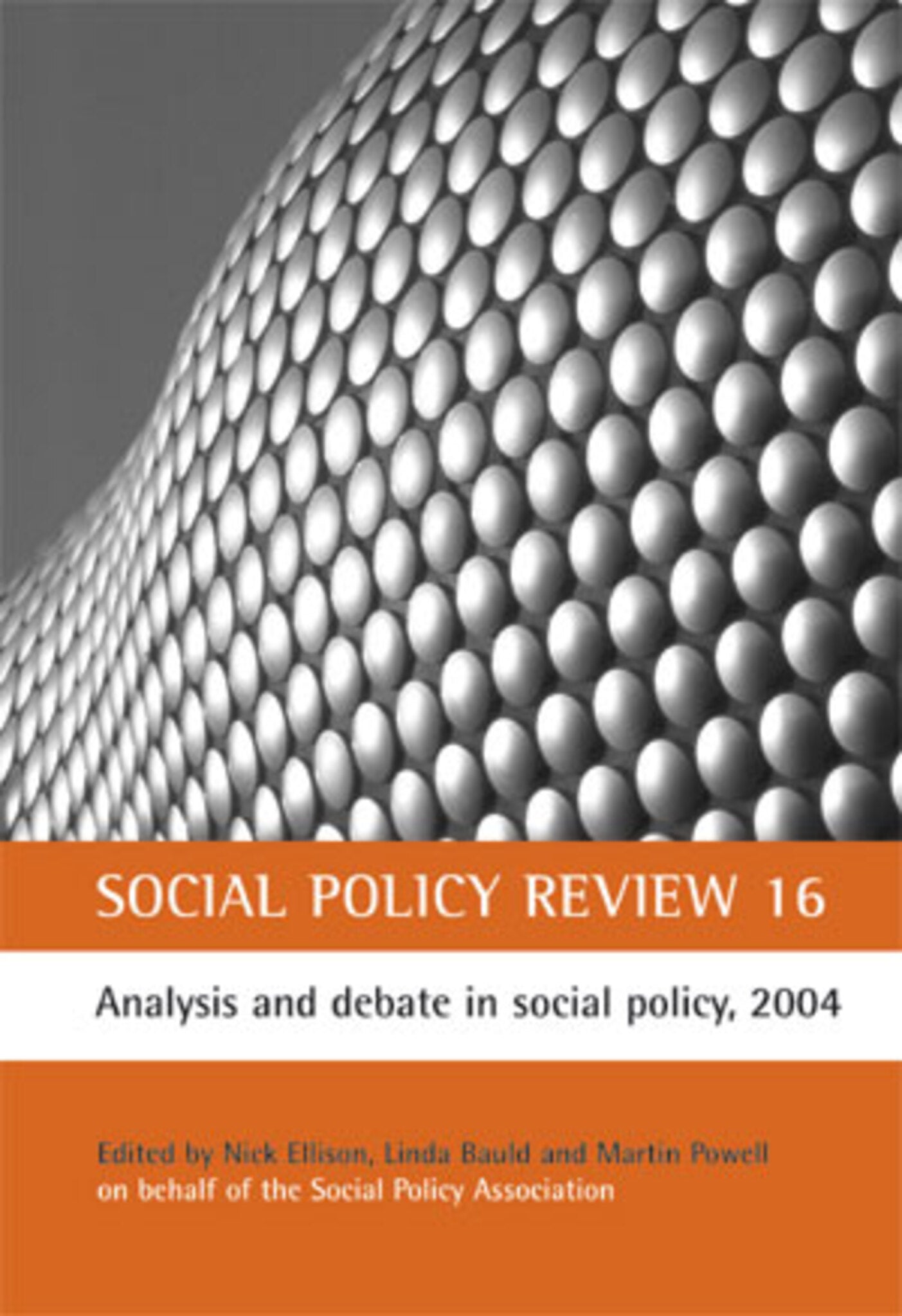 Cover image for Social Policy Review 16 ISBN 9781847424716