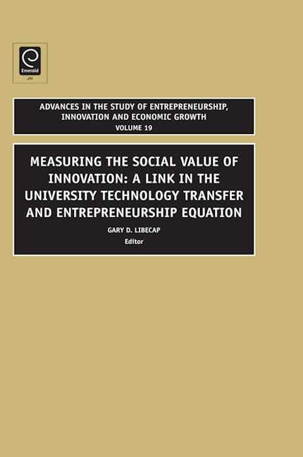 Book cover image for Advances in the Study of Entrepreneurship, Innovation and Economic Growth ISBN: 9781848554665