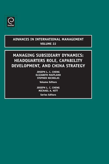 Book cover image for Managing Subsidiary Dynamics ISBN: 9781848556669