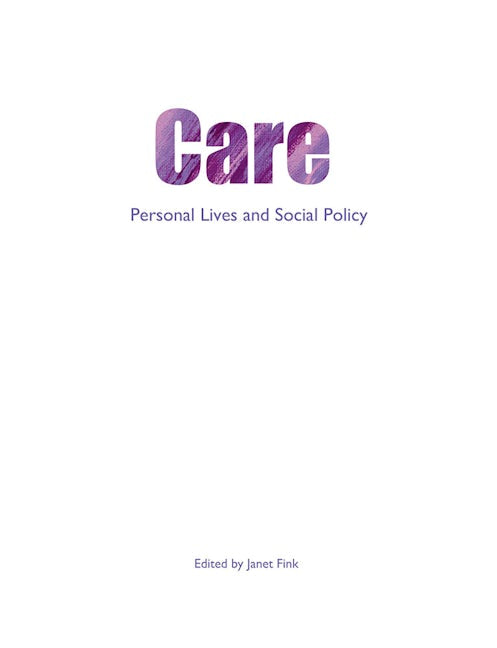 Book cover image for Care ISBN: 9781861345196