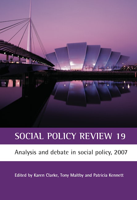 Book cover image for Social Policy Review 19 ISBN: 9781861349415