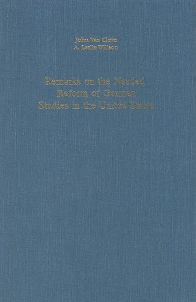 Remarks on the Needed Reform of German in the United States