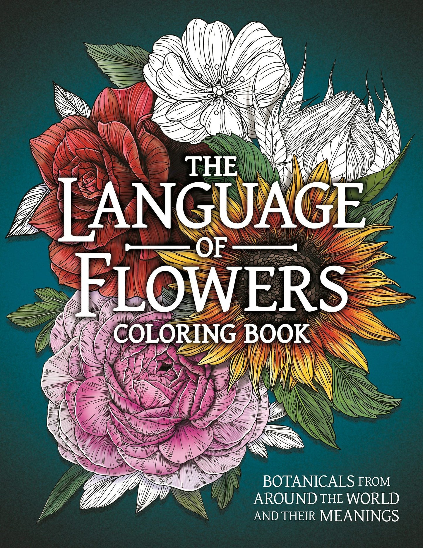 Book cover image for The Language of Flowers Coloring Book ISBN: 9781915751430