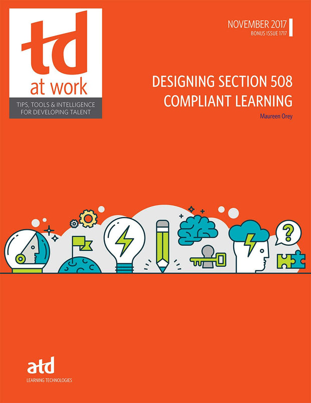Cover image for Designing Section 508 Compliant Learning, isbn: 9781947308473