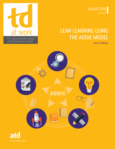 Cover image for Lean Learning Using the ADDIE Model, isbn: 9781949036312