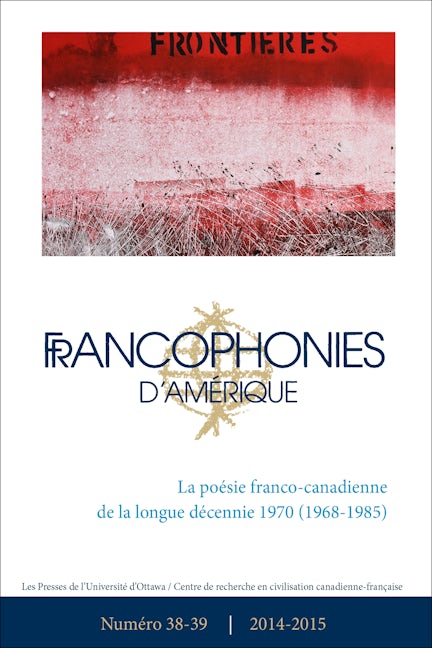 Francophonies d'Amérique 38-39