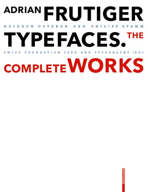 Book cover image for Adrian Frutiger – Typefaces ISBN: 9783035623628