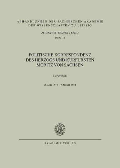 Bd. IV: 26. Mai 1548 – Januar 1551