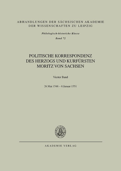 Bd. IV: 26. Mai 1548 – Januar 1551