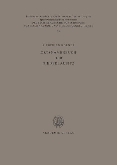 Ortsnamenbuch der Niederlausitz