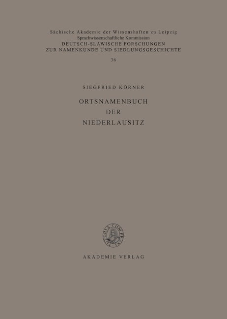 Ortsnamenbuch der Niederlausitz