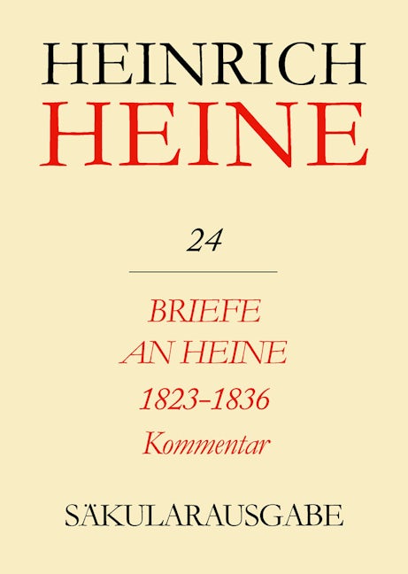 Briefe an Heine 1823-1836. Kommentar