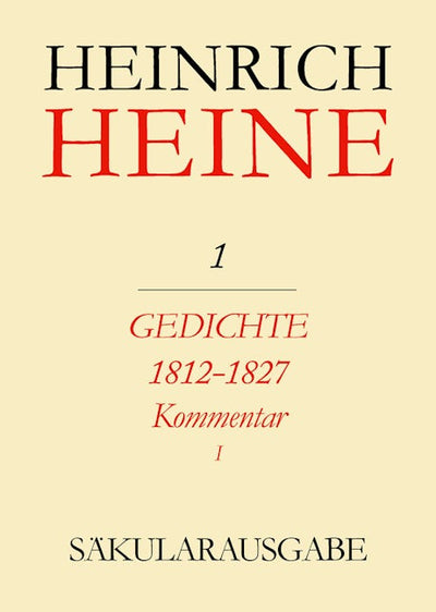Gedichte 1812-1827. Kommentar