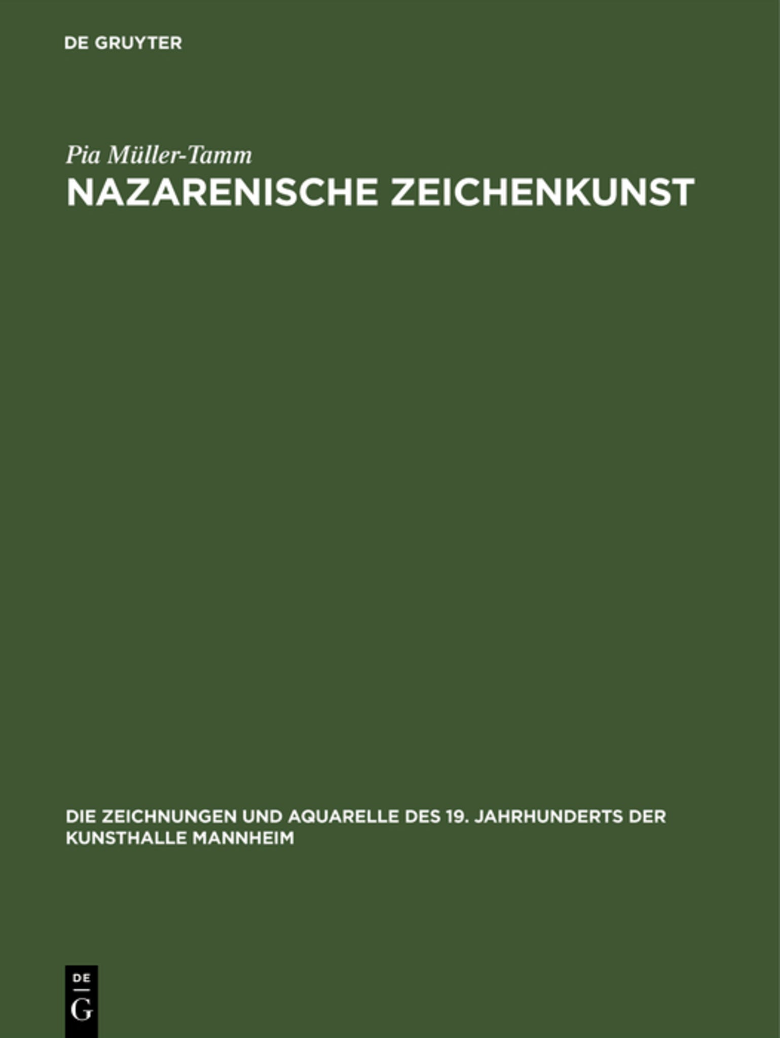 Cover image for Nazarenische Zeichenkunst ISBN 9783050023748