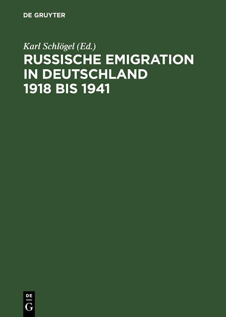 Russische Emigration in Deutschland 1918 bis 1941