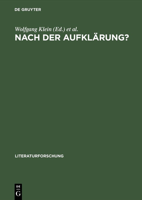 Cover image for Nach der Aufklärung?, isbn: 9783050028569