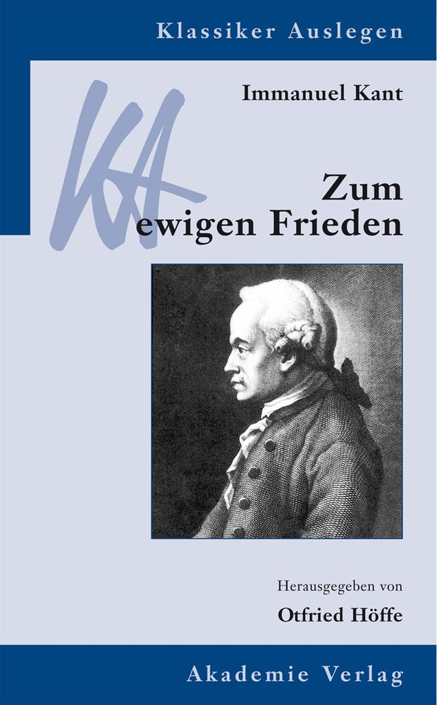 Cover image for Immanuel Kant: Zum ewigen Frieden, isbn: 9783050051031