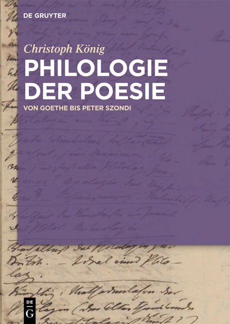 Philologie der Poesie