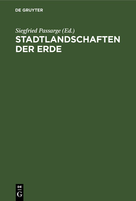 Stadtlandschaften der Erde