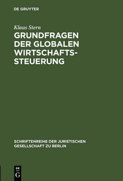Grundfragen der globalen Wirtschaftssteuerung