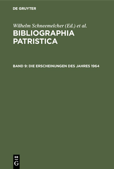 Die Erscheinungen des Jahres 1964