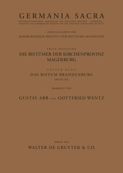 Das Bistum Brandenburg. Teil 1
