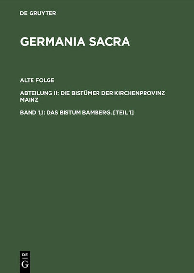 Das Bistum Bamberg. [Teil 1]