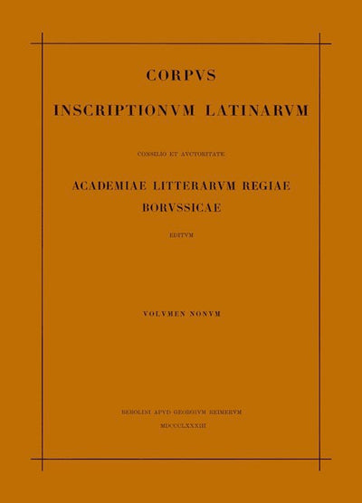 Inscriptiones Calabriae, Apuliae, Samnii, Sabinorum, Piceni Latinae
