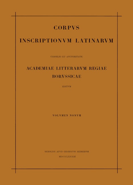 Inscriptiones Calabriae, Apuliae, Samnii, Sabinorum, Piceni Latinae