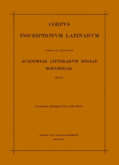 CORP INSCR LAT VOL 15 PARS 1 ND